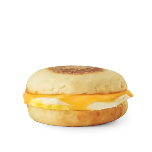 English muffin with egg and cheese