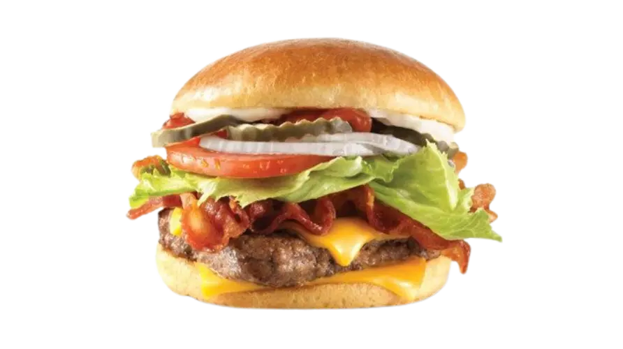 Wendy’s Big Bacon Classic burger stacked with a juicy fresh beef patty