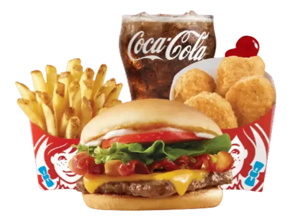 Double Stack cheeseburger from Wendy’s value Biggie Bag menu