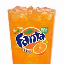 Refreshing Wendy’s Fanta Zero sugar-free orange soda served over ice