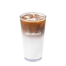 Chilled Wendy’s iced latte with smooth espresso and milk served over ice in a clear cup