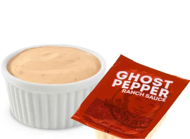 Wendy’s Ghost Pepper Ranch dipping sauce served in a cup with bold, spicy flavor.