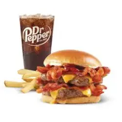 Double Baconator with two beef patties, bacon, and cheese